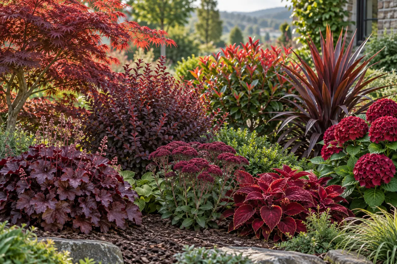 Plantes rouges d’extérieur : 8 choix selon l’exposition, le sol et la saison