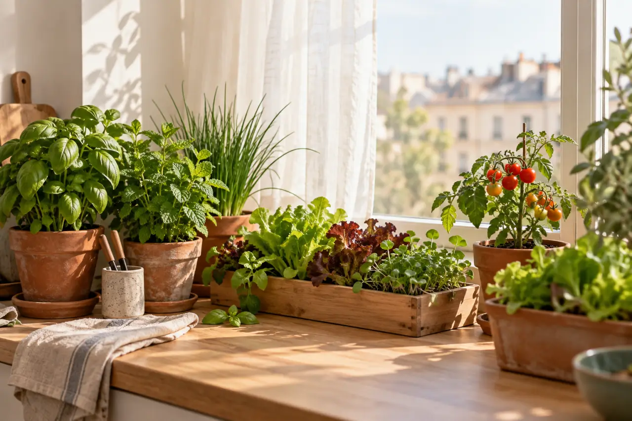 Potager en appartement : les cultures les plus fiables selon votre lumière