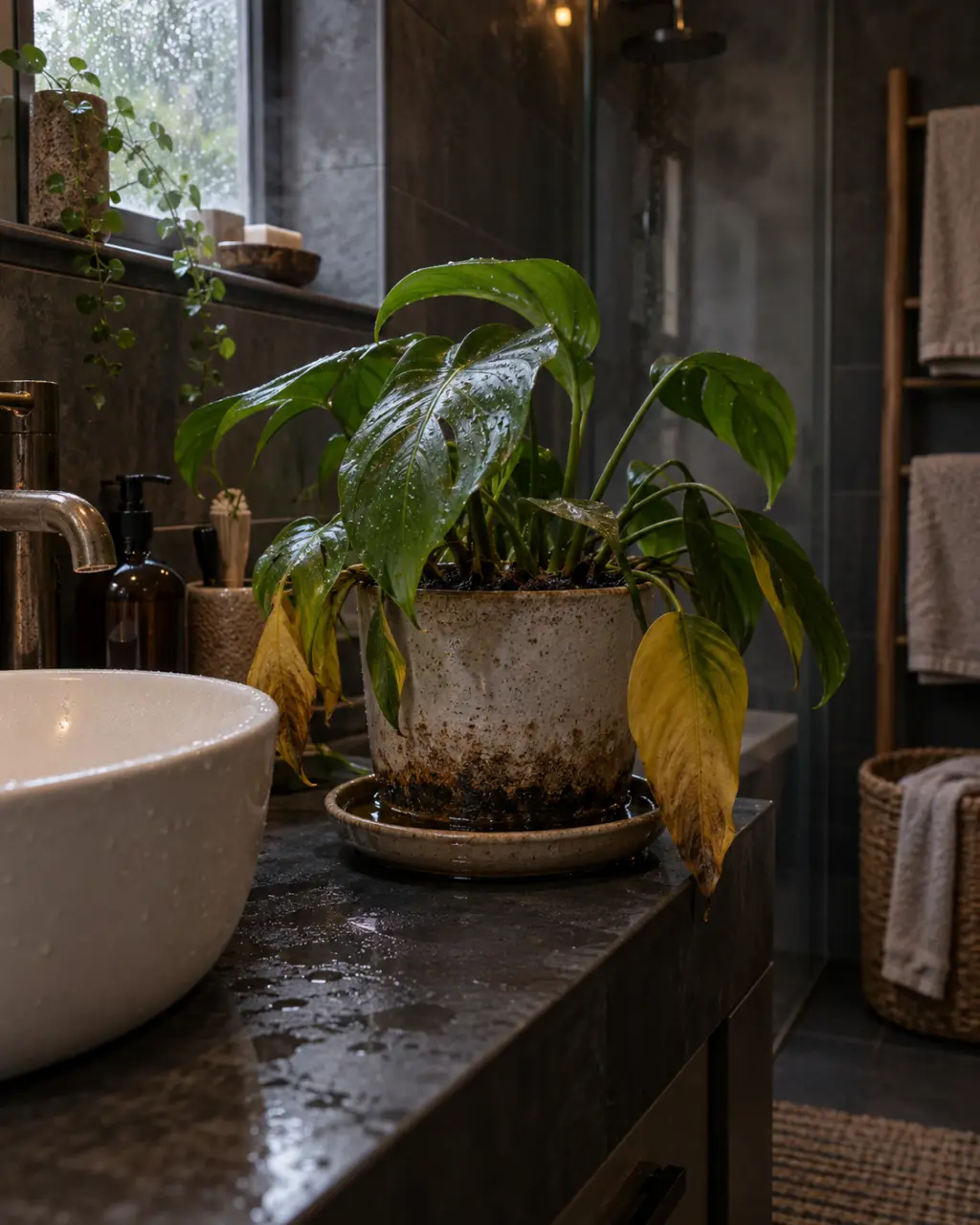 Plante pour salle de bain sombre : l’erreur qui fait pourrir les racines malgré l’humidité