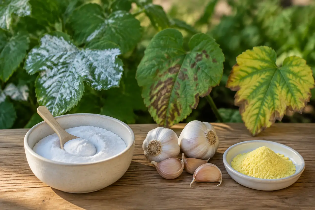 Bicarbonate, ail ou soufre : quel fongicide naturel choisir selon les symptômes ?