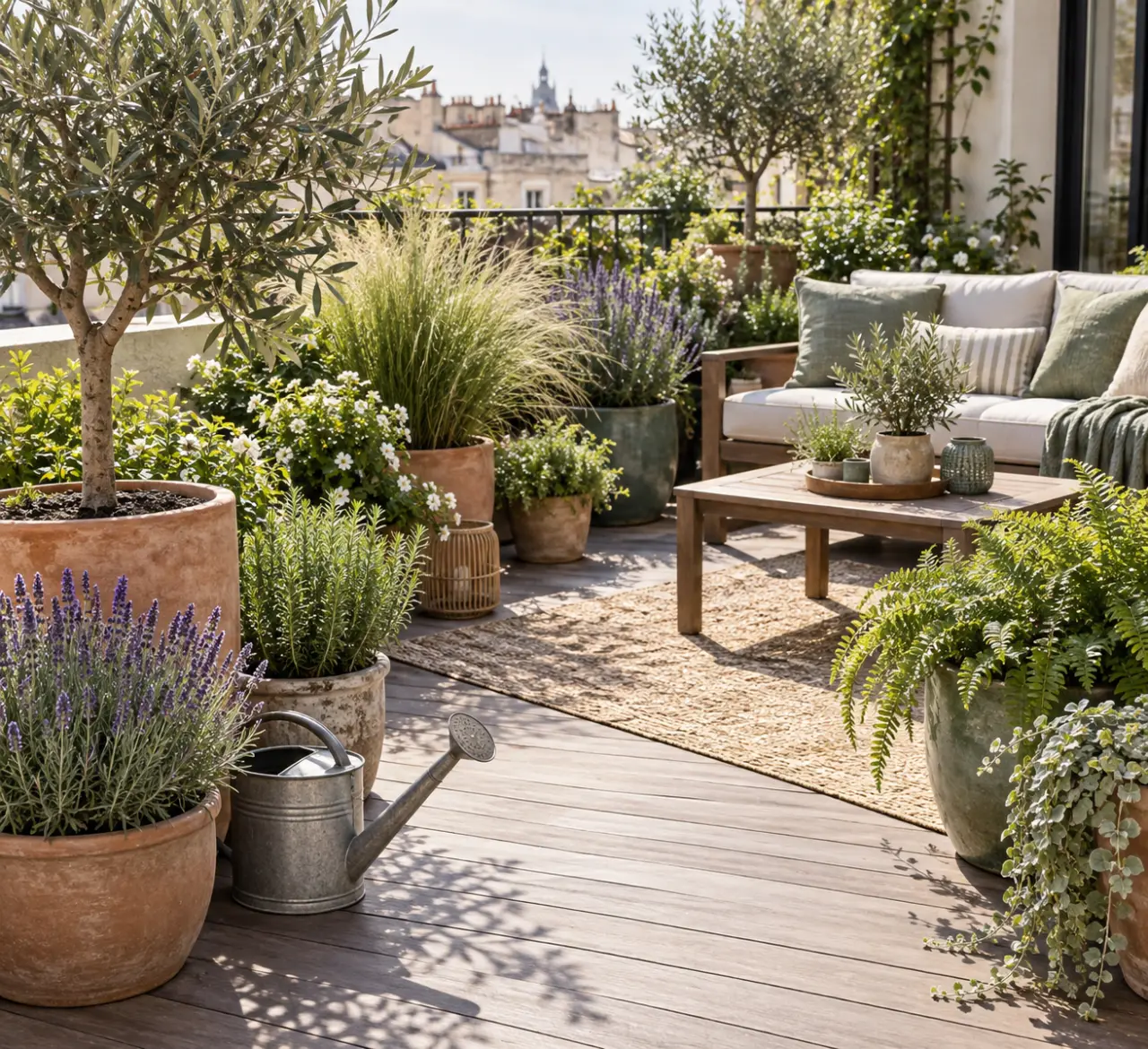 Aménager une terrasse : 5 règles d'or pour des plantes en pot durables